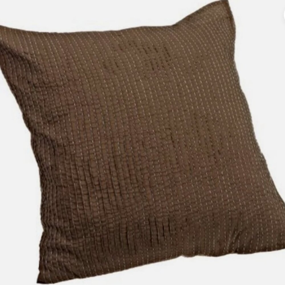CALVIN KLEIN HOME Euro Rows Bark Pillow Sham Tea Flower